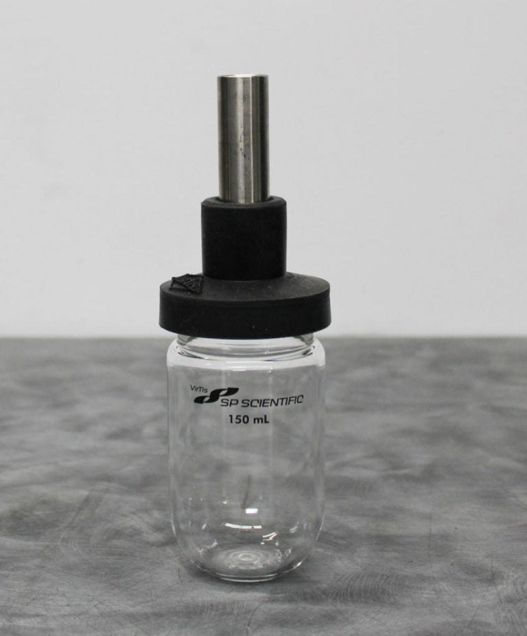SP Scientific VirTis Wide Mouth 150mL Flask - Cap with Straight SS Adapter