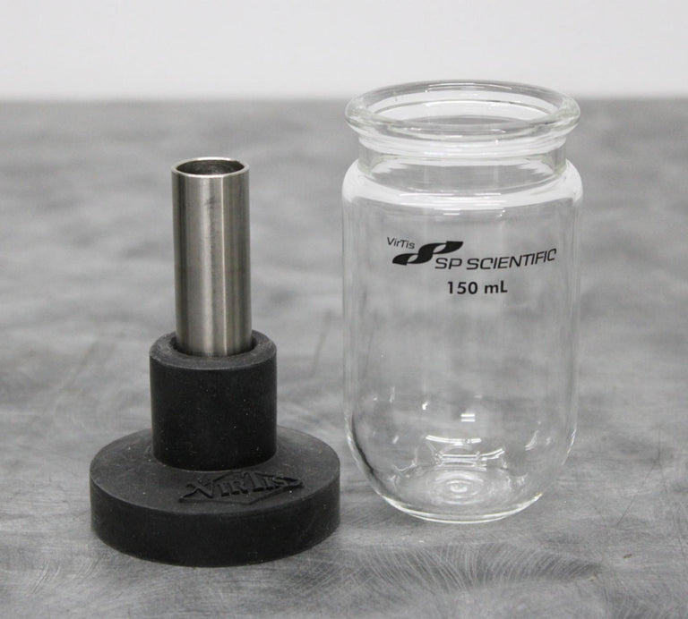 SP Scientific VirTis Wide Mouth 150mL Flask - Cap with Straight SS Adapter