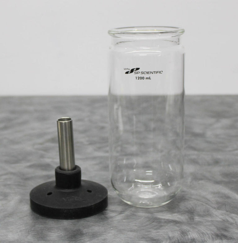 SP Scientific VirTis Wide Mouth 1200mL Flask - Cap with Straight SS Adapter