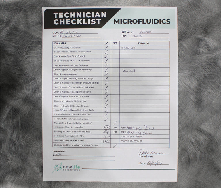 Microfluidics M110EH30K Microfluidizer Processor Pilot Scale Homogenizer