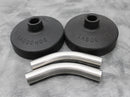 2x Labconco 7544 Snap-On Fast Freeze Flask Lids with 45 Degree SS Adapters