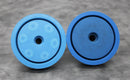 2x Labconco 7544 Blue Snap-On Fast Freeze Flask Lids w/45 Degree SS Adapters