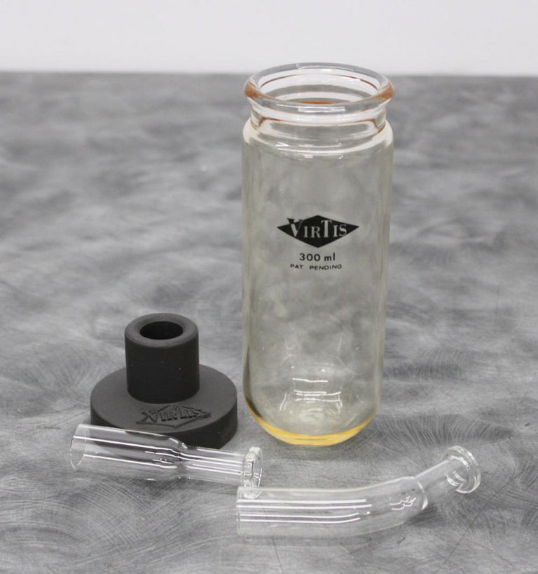 VirTis 300mL Fast-Freeze Lyophilizing Flask with Cap and 2 Glass Adapters