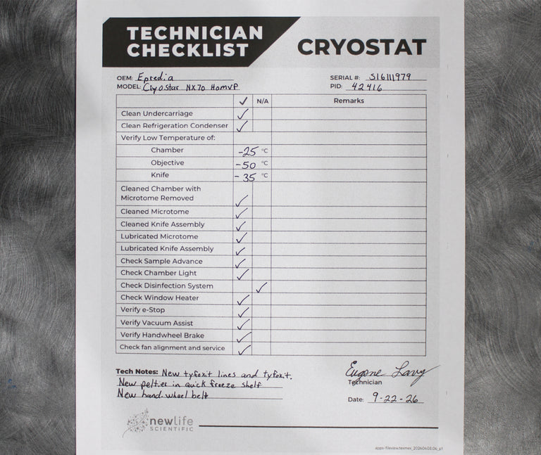 Thermo Shandon Epredia CryoStar NX70 HOMVP Cryostat Microtome