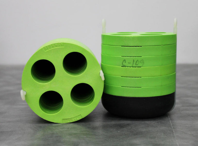 x2 Beckman Coulter 6-Disc Swing Bucket Rotor Tube 4x50mL Adapters 345371