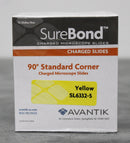 x2 Avantik SureBond SL6332-5 Charged Microscope Slides Yellow 90° Corners 144ct