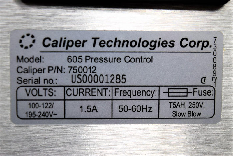 Used: Caliper Technologies 605 Pressure Control Box 750012 Electrophoresis Warranty