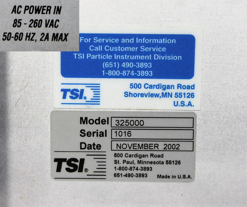 TSI Aero-Flow 3250 Automated Powder Flowability Analyzer 325000 w/ Warranty