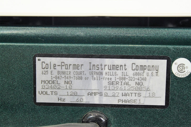 Cole Parmer 03402-10 Analog Magnetic Vela Stirrer with 90-Day Warranty