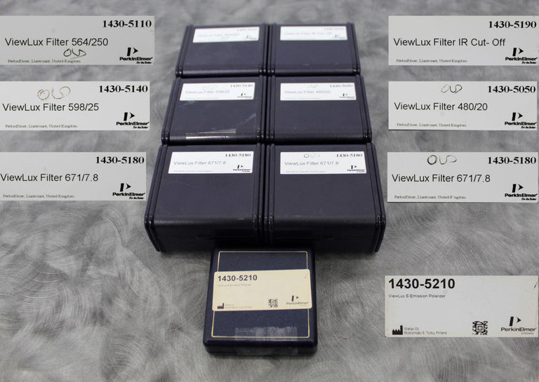 Perkin Elmer Assortment of Seven Filters for ViewLux Equipment w/90-Day Warranty