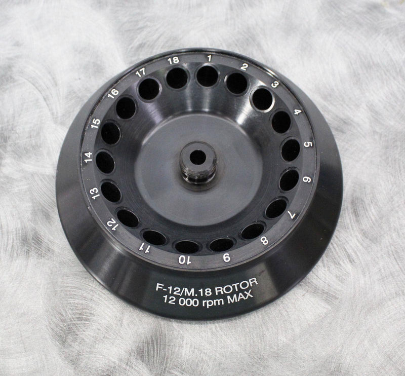 Sorvall/DuPont 22076 F-12/M.18 Fixed Angle Centrifuge Rotor 18x1.5-2mL 12K RPM