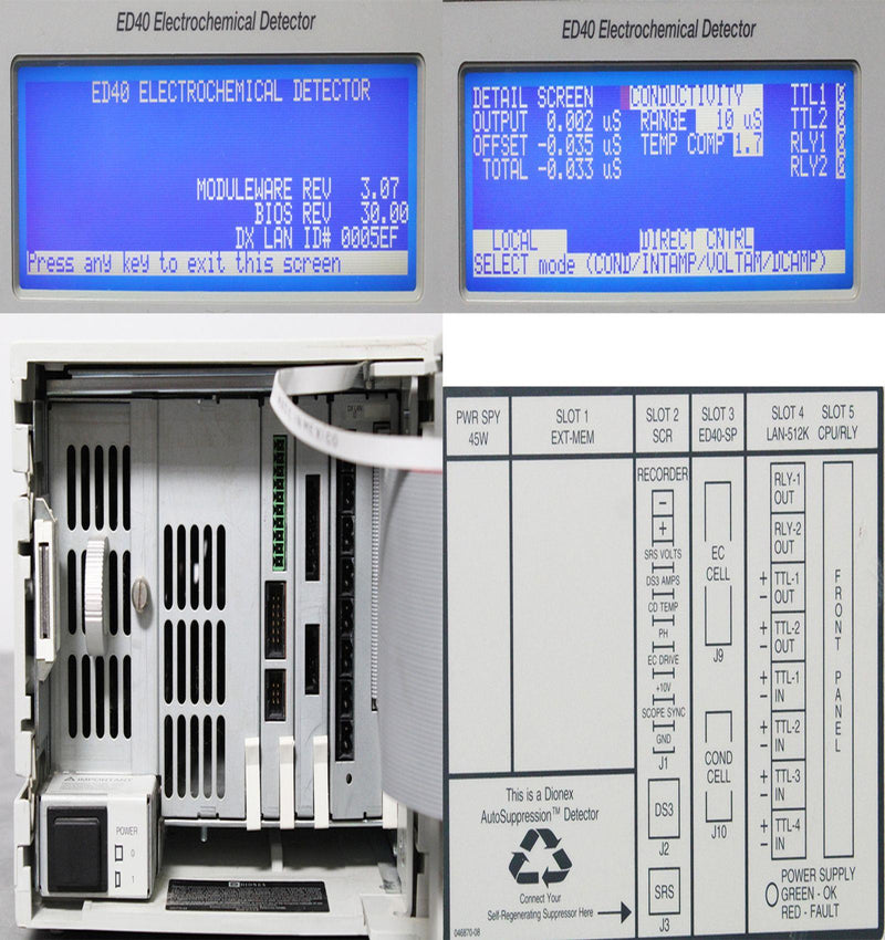 Dionex ED40-1 Electrochemical Detector HPLC Moduleware Rev. 3.07