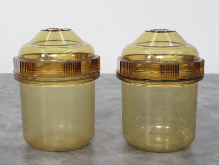 Lot of 2 Beckman Coulter 359481 Rotor Bucket Aerosolve Canisters 500mL Capacity