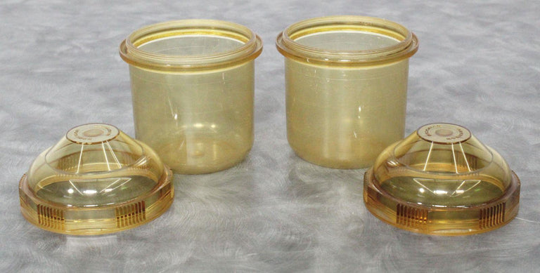 Lot of 2 Beckman Coulter 359481 Rotor Bucket Aerosolve Canisters 500mL Capacity
