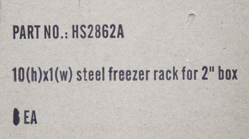 Heathrow Scientific HS2862A Chest Freezer Rack information label