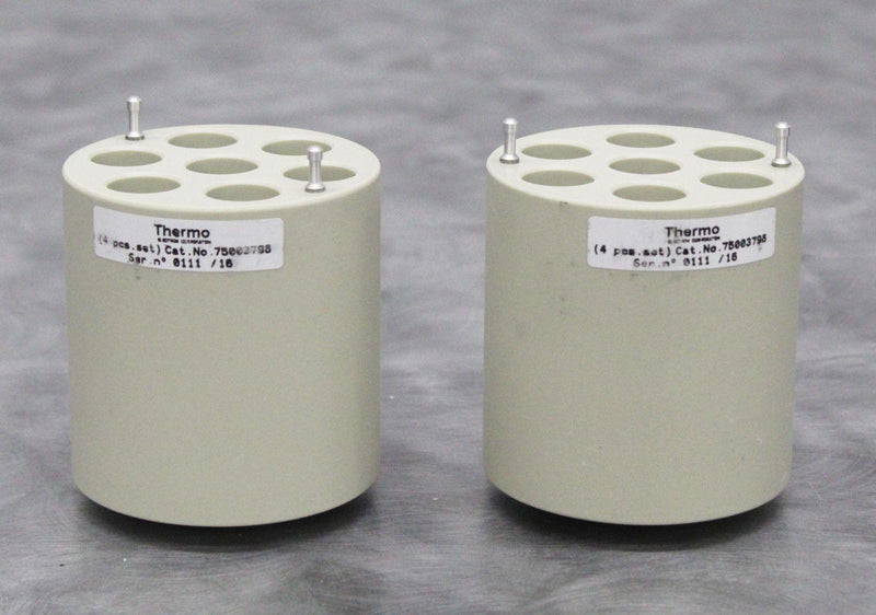 Lot of 2 Thermo 75003798 Centrifuge Rotor Conical Urine Tubes 7x14mL Adapters