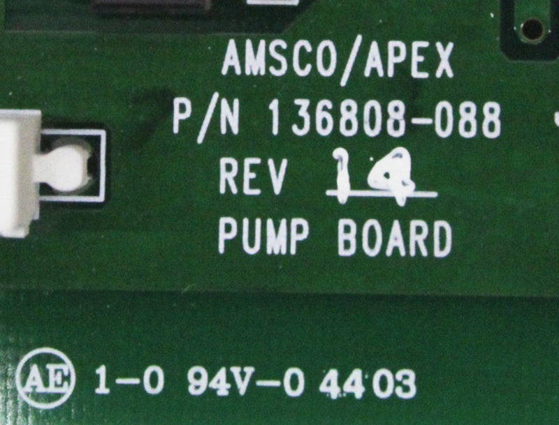 Amsco/Apex 136808-088 Rev 14 Pump Board part number view