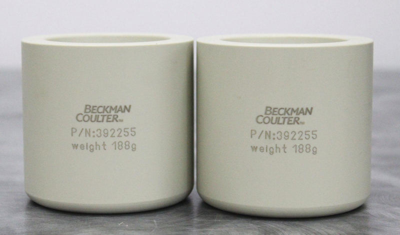 Lot of 2 Beckman 392255 Swing Bucket Rotor Sleeve Adapters with Conical Inserts side view