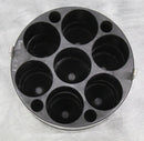 Lot of 2 Thermo IEC 7x50mL Rotor Adapters top view of wells