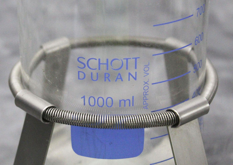 Schott Duran 1000mL Round Chemistry Bottle with Orbital Shaker Flask Clamp