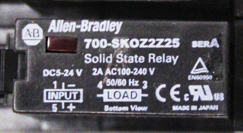 Allen-Bradley Six Relay Sockets 700-HN121 with Six Relays 700-SK0Z2Z25