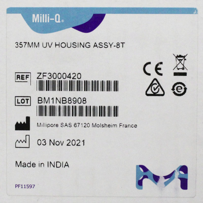 Millipore ZF3000420 357mm UV Housing Assy-8T