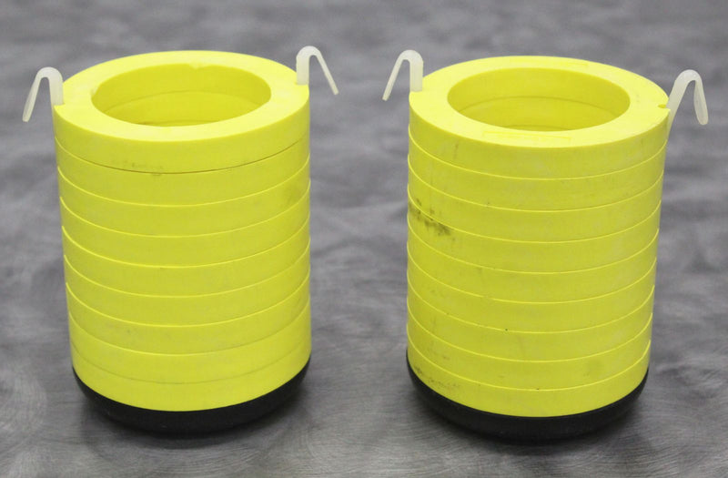 Lot of 2 Beckman 1x500mL Yellow 9-Disc Swing bucket Rotor Adapters 339097