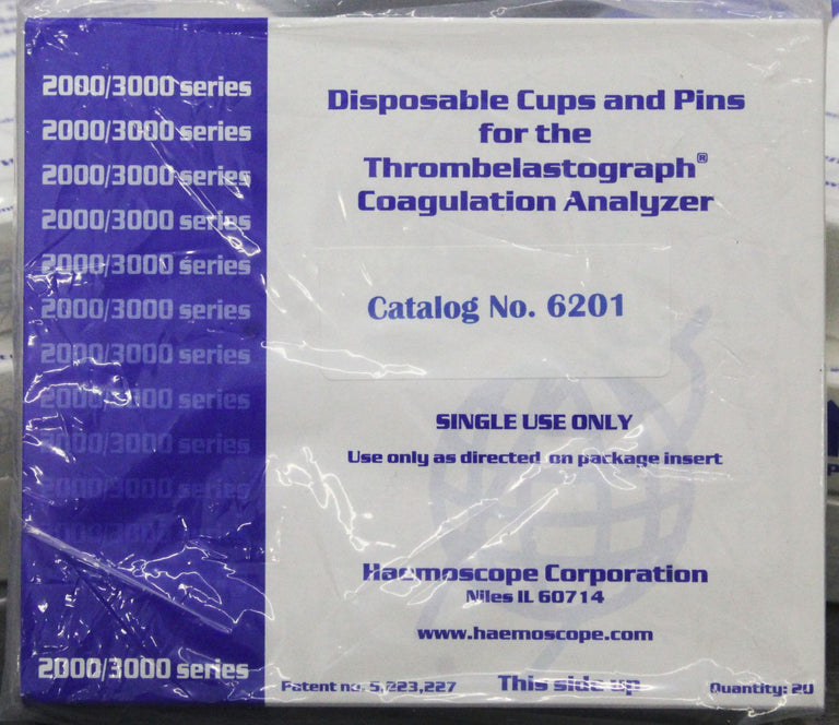 2000/3000 Series Disposable Cups & Pins f/Thrombelastograph Coagulation Analyzer