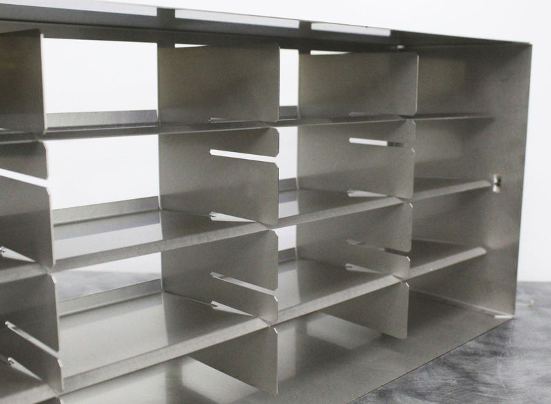 ULT Freezer Rack SS with 20 Sections & Adjustable Shelves  26.75 x 5.5 x 9.5 in.
