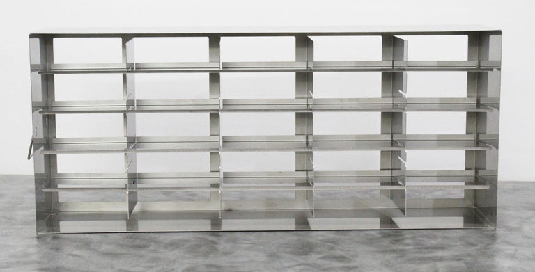 ULT Freezer Rack SS w/ 25 Sections & Adjustable Shelves 26-¾ Lx5-? Wx11- ? H In.