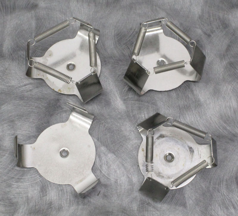 x4 Erlenmeyer Stainless Steel 500mL Flask Clamps & Screws for Shakers
