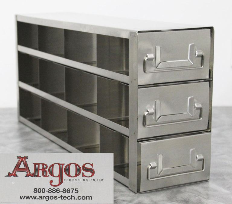 Argos 3- Drawer 12-Section Tissue Sample Upright Freezer Rack EW-04398-20