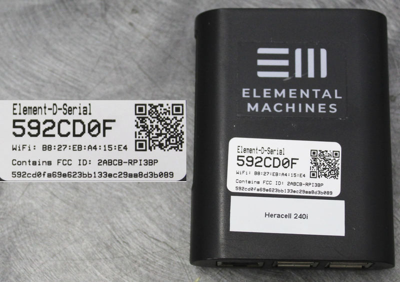 x2 Elemental Machines Element-D WiFi Data & Metadata Collecting on OEM Equipment