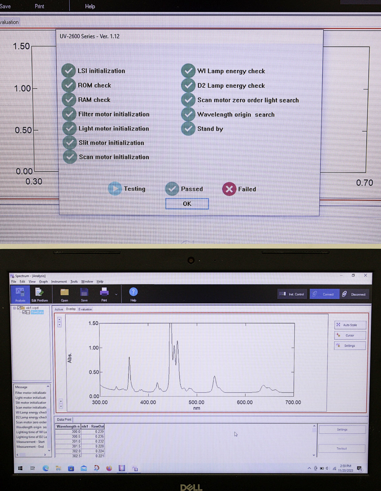 Shimadzu UV-2600i UV-Vis Spectrophotometer 207-26000-58 W/ Laptop & So