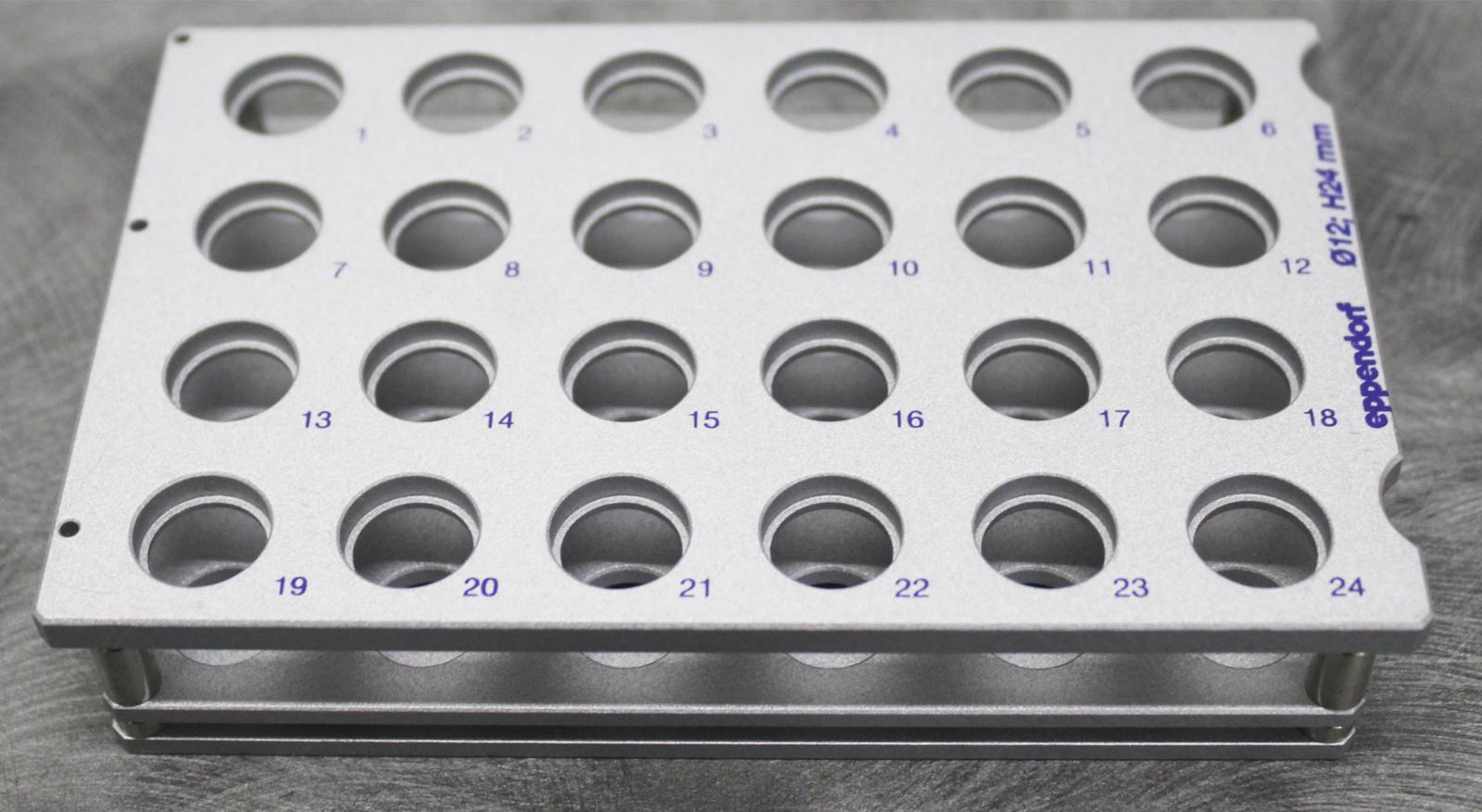 Eppendorf Tube Rack 012; H24 mm for the epMotion 5075 Liquid Handler