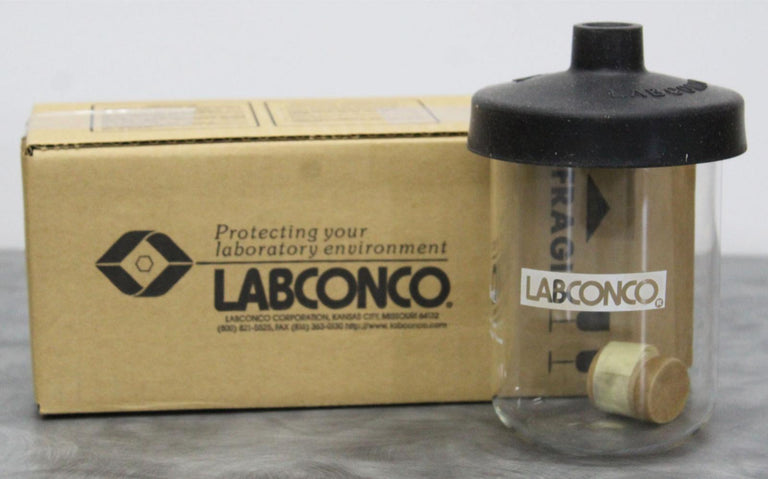 Labconco Fast-Freeze 75428 Clear Glass Drying Flask 600mL with Lid NIB